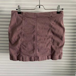 Free People Pink Denim Mini Skirt